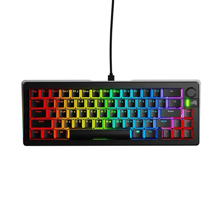 Glorious GMMK 3 65% Prebuilt Wired Mechanical Gaming Keyboard - Black, Arabic - Tashqila Glorious GMMK 3 65% Prebuilt Wired Mechanical Gaming Keyboard - Black, Arabic - Tashqila